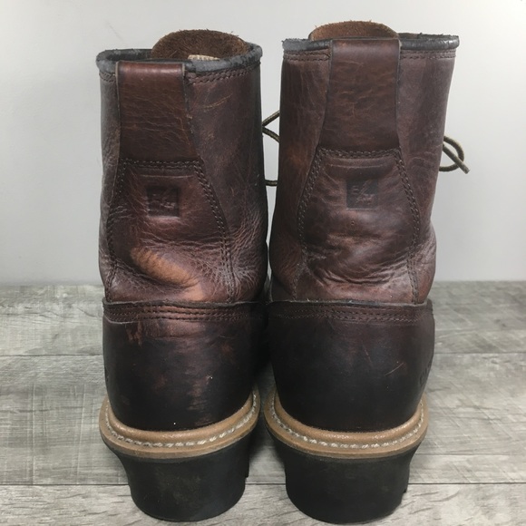 Carolina CA821 Men’s Soft Toe Briar Pitstop Leather Lug Logger Boots Size 9 D - Picture 6 of 12